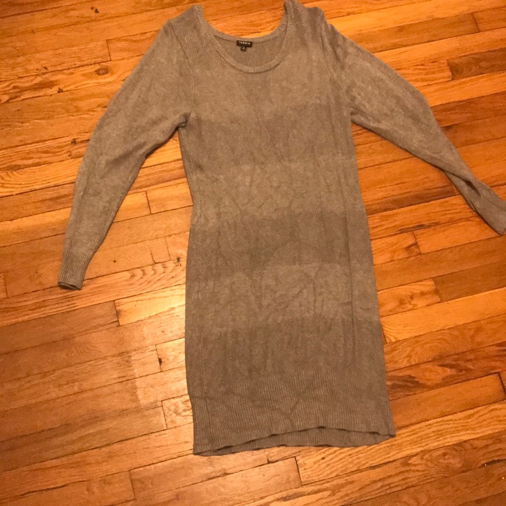 Grey sweater dress